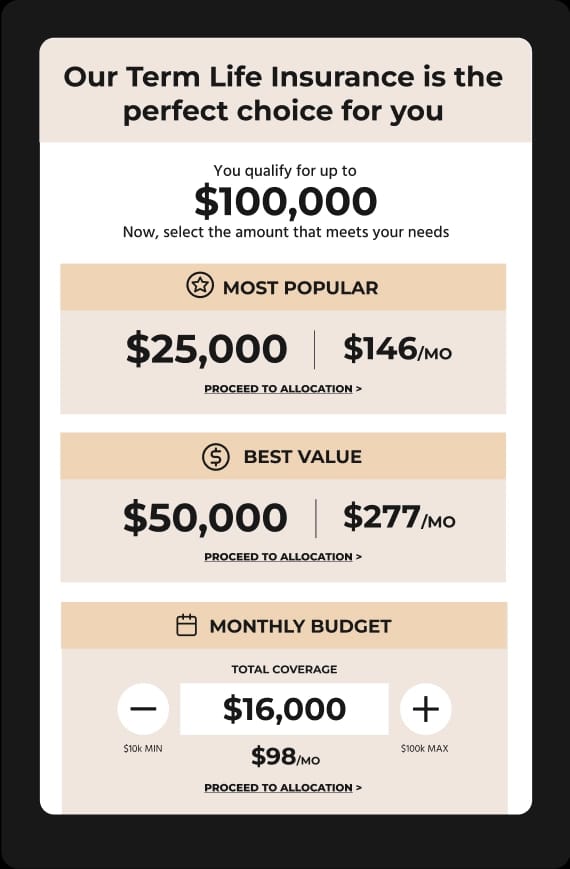 Image of a phone representing Customize Coverage 